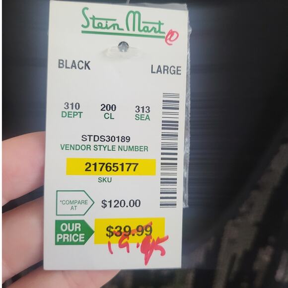 D Studio Sleeveless Scoop Neck Sequin Blouse w/side tie - Large - Picture 4 of 6